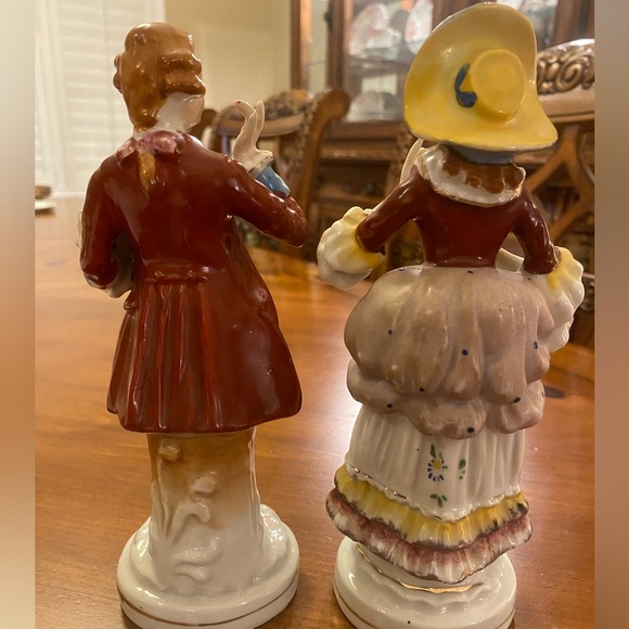 VINTAGE SET OF HAND PAINTED FERN OF JAPAN PORCELAIN FIGURINES - Picture 5 of 16